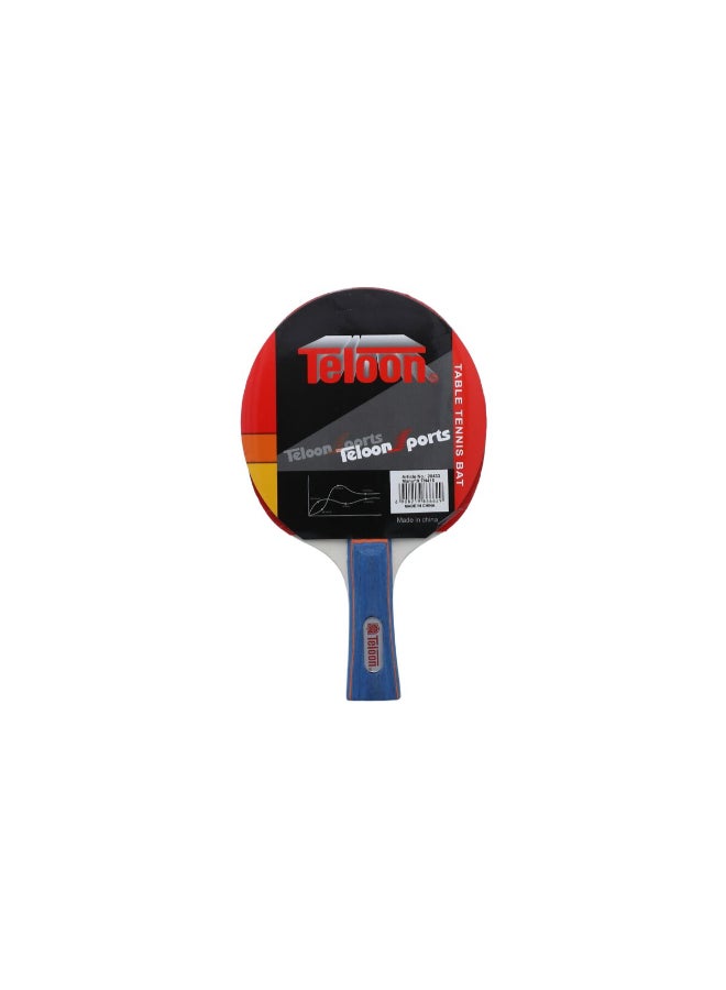 Teloon High Quality Table Tennis Racquet Red and Blue 2.286 x 26.416 x 14.986 cm TN-415/TN-21D - Image 1